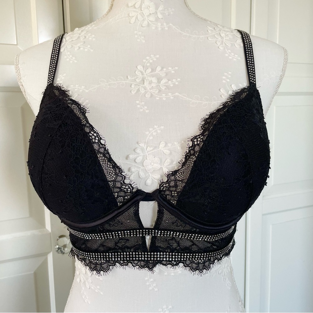 La senza black lace bra with crystals - Picture 1 of 5